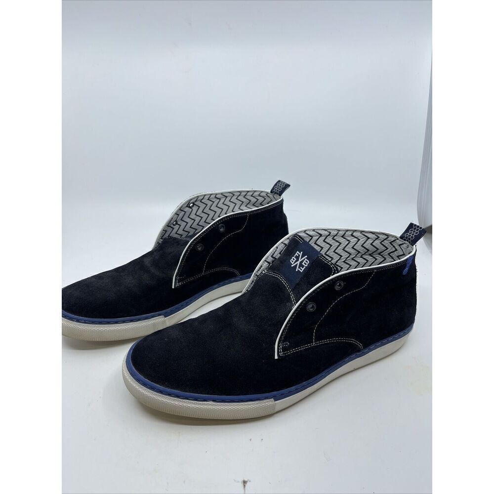 Floris van Bommel Men's Chukka Boots Shoes Blue 8.5 Leather